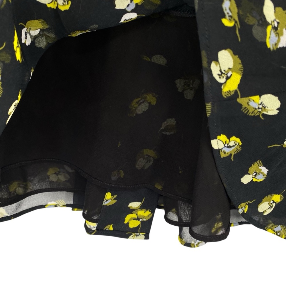 Banana Republic Floral Wrap Top Black New - Picture 12 of 13